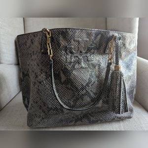 Tory Burch Snake Skin Tote Bag